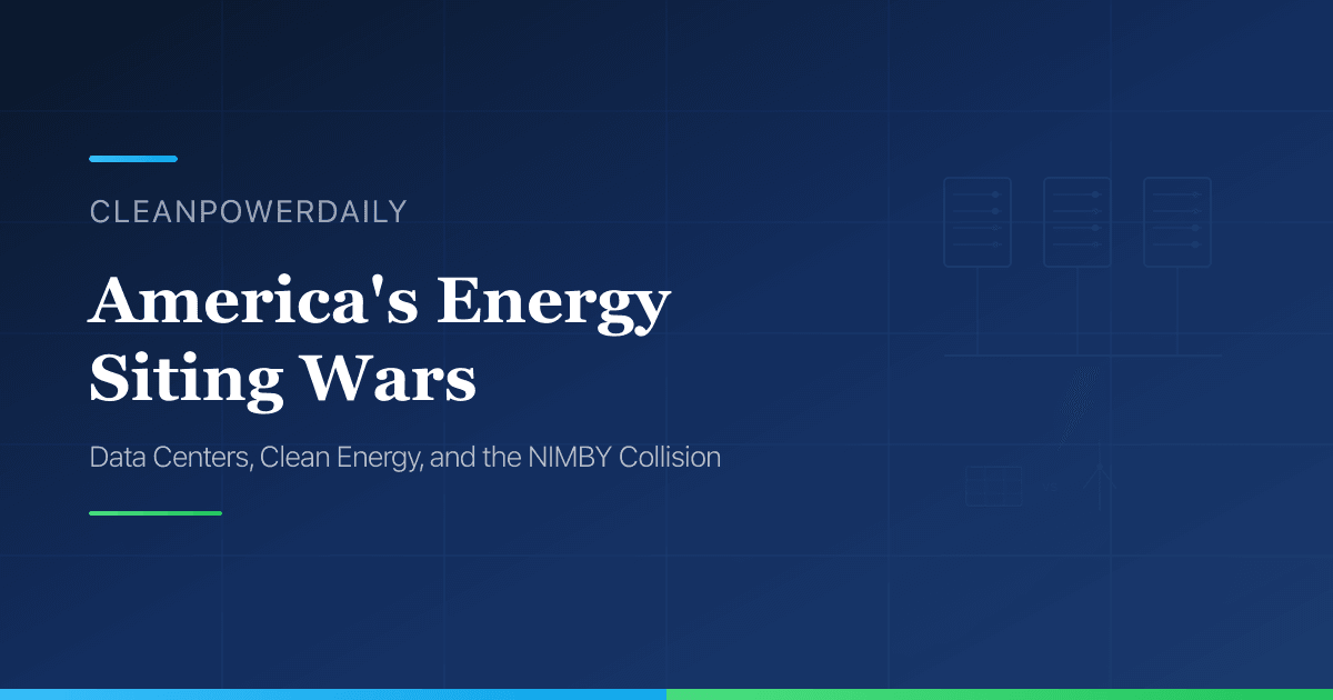 The Great Irony of America's Energy Siting Wars: Data Centers Want the Power That Communities Won't Let Be Built