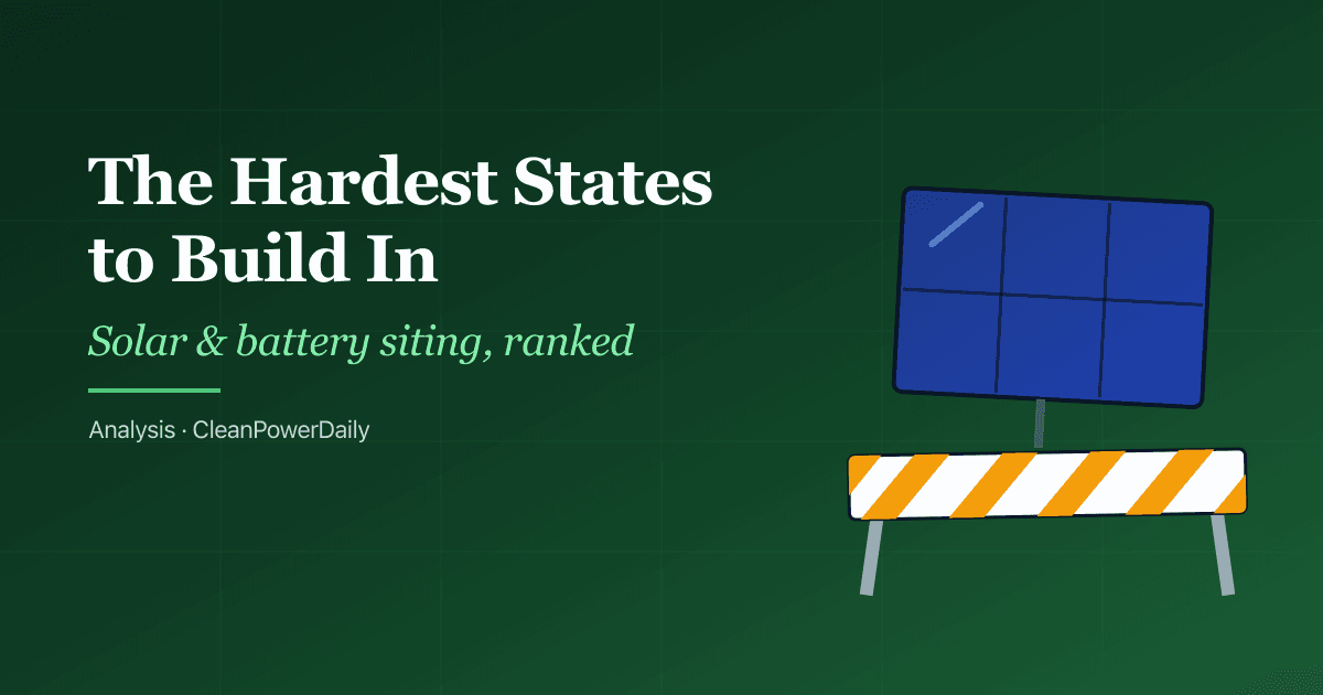 Which States Make It Hardest to Build Solar and Battery Projects? The 2026 Answer
